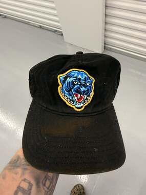 Lost Enterprises Black Snapback Hat with Blue Panther Patch
